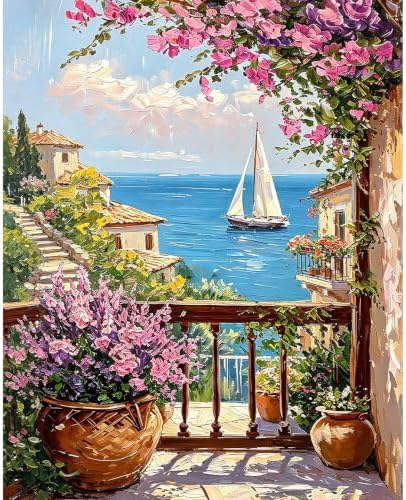 Yixzoxa Paint by Numbers Kit for Adults, DIY Oil Painting Canvas 16x20inch