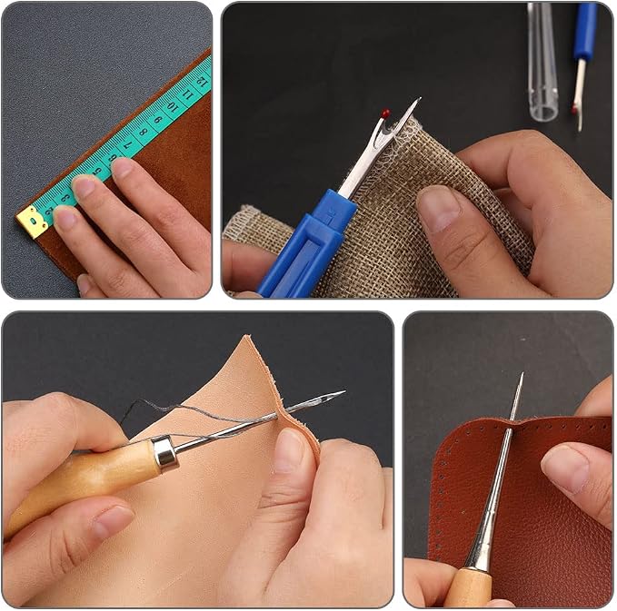BUTUZE Upholstery Repair Kit, Leather Sewing Kit, Sewing Waxed Thread