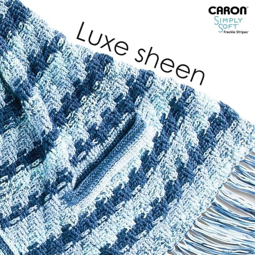 Caron Simply Soft Freckle Acrylic Yarn for Crocheting Soft, Stone, 3-Pack