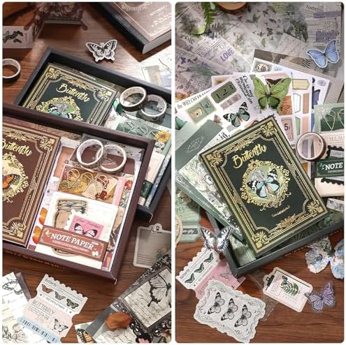 Scrapbook Supplies Kit, Vintage Junk journaling Supplies, Scrapbooking Kit