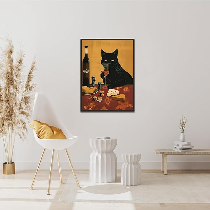 DAZZLEDOTS Black Cat Diamond Art Kits for Adults, Round Diamond Painting