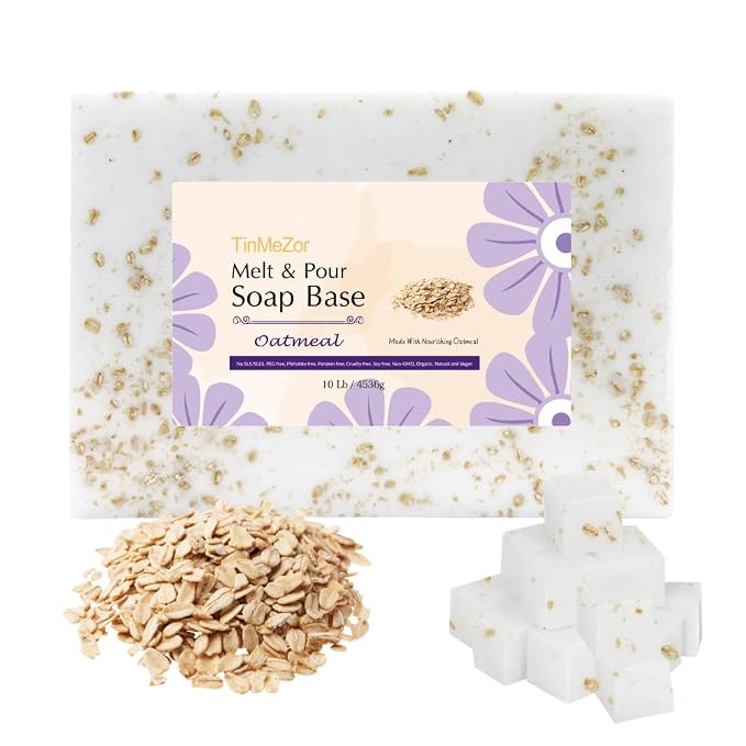 Oatmeal Milk Soap Base, Soap Base for Soap Making, SLS Free 10 LB
