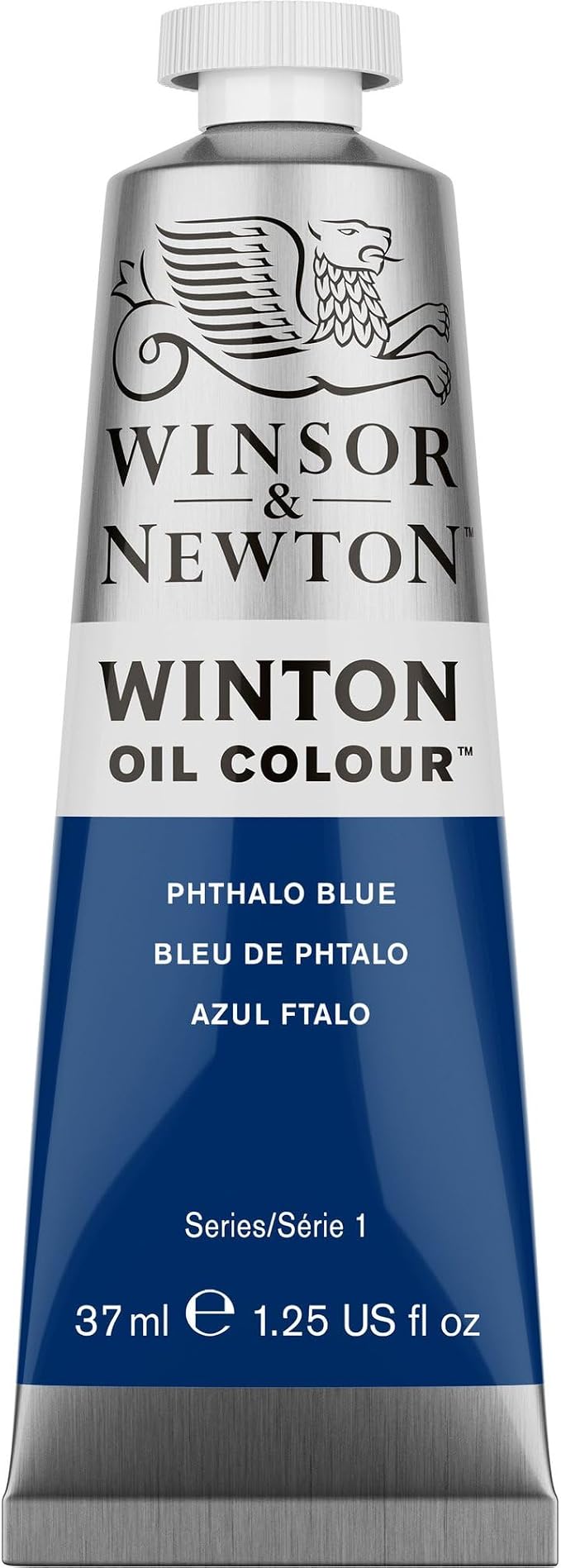 Winsor & Newton Winton Oil Color, 37ml Tube, Phthalo Blue | High-quality pigments, Durable, Lightfast, Permanent, Uniform Consistency, Great Pigment Load