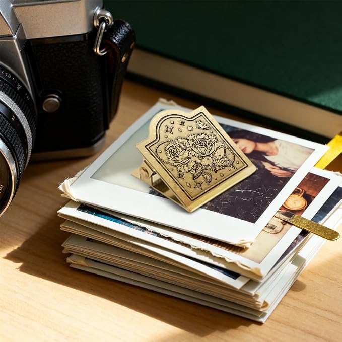 ANATTASOUL Flowers & Butterflies Travel Journal Clip for DIY Use