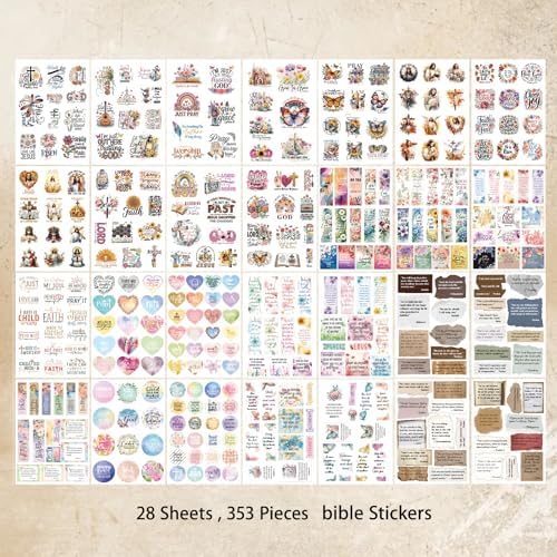 350Pcs Christian Jesus Bible Verse Catholic Stickers Book