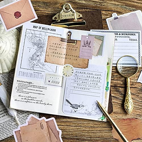 Vintage Scrapbook Paper Stickers, 90 Pcs Antique Style 2 Designs