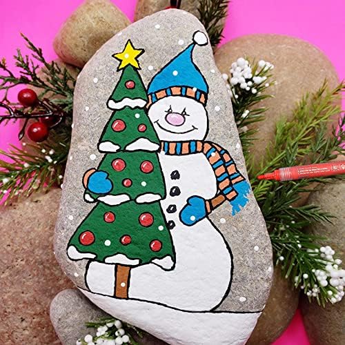 JR.WHITE 36 Pack Acrylic Paint Marker Pens for Rock Painting, Wood, Canvas, Ceramic, Glass, Fabric,Arts Crafts Supplies for Adults Fine Tip & Medium Tip