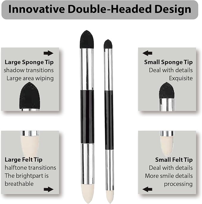 N NOROCME 10 PCS Blending Stumps,Sponge Pens and Sandpaper Pencil Sharpener | Kneaded Eraser,Tortillions Paper Art Blenders,Washable Reusable,for Student Artist Charcoal Sketch Drawing