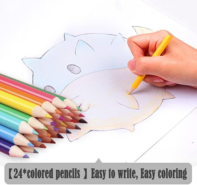 DLUCKY 208 PCS Art Supplies Drawing Art Kit Adults for Kids Art Set,Black