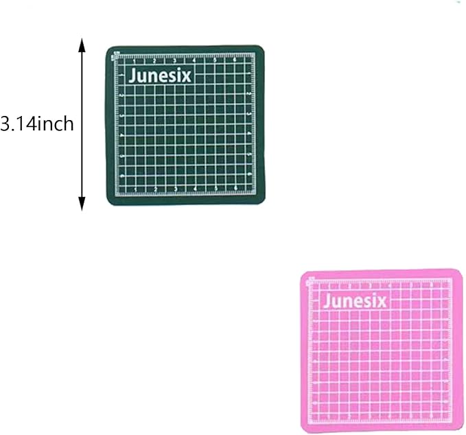 4PCS Mini Cutting Pad Self Healing Craft Mat Small Sewing Cutting Mat Non-Slip Mini Cut Board for Scrapbooking Quilting Sewing Accessories Green