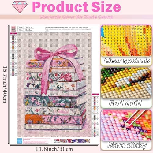 Pink Book Diamond Art Kits for Adults Diamond Painting Kit for Adults
