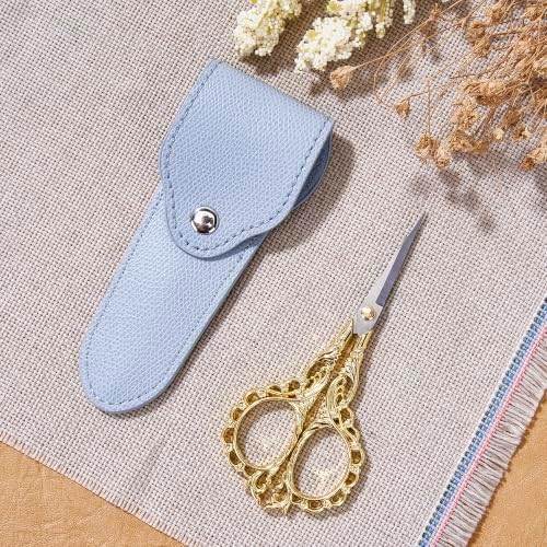 Embroidery Scissors,4.6" Sharp Tip with Premium Leather Sheath