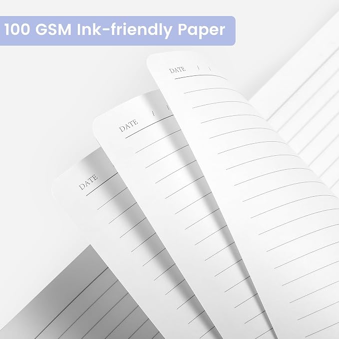 CAGIE Journal Notebook for Women Men Leather Journaling Diary Daily, Purple