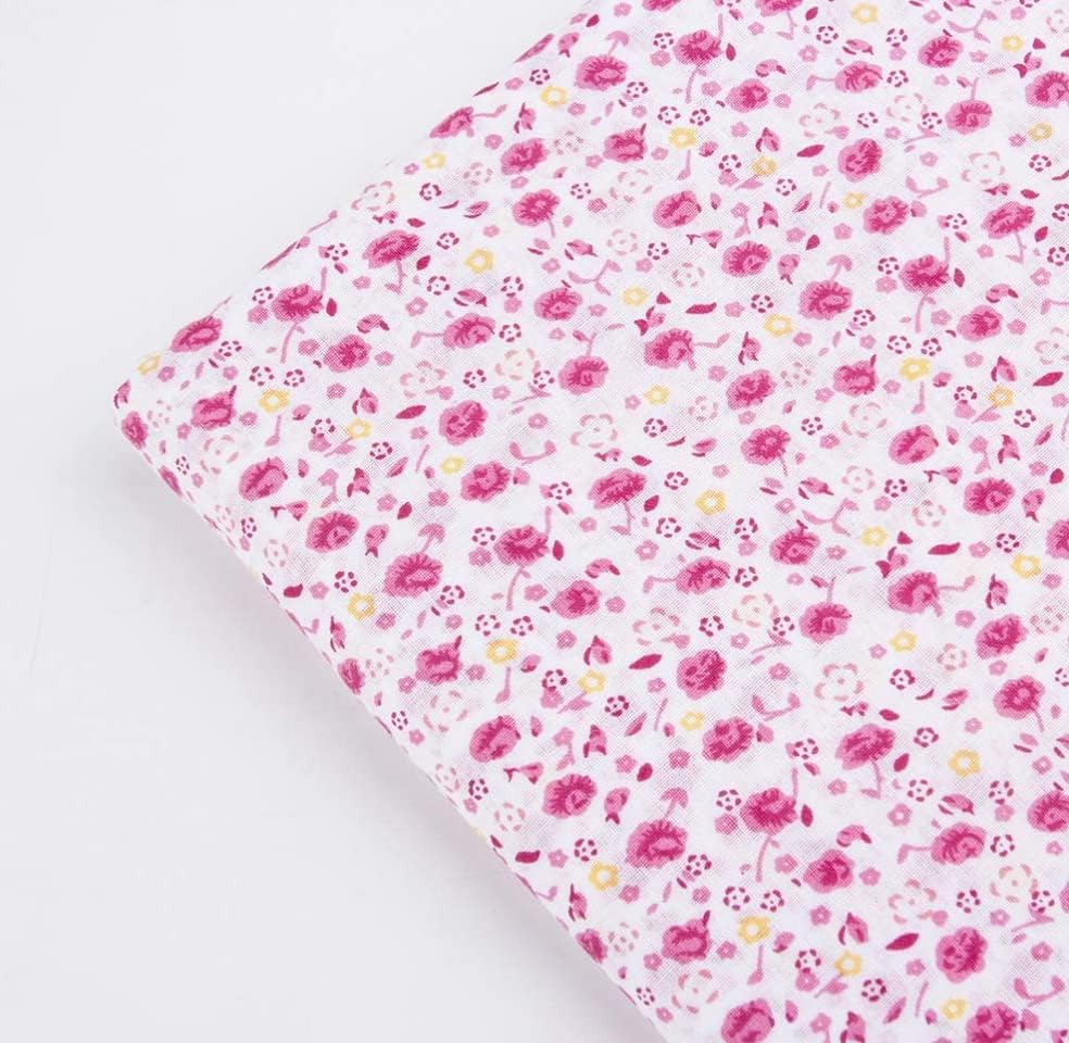 Cotton Fabric DIY Making Supplies Quilting Patchwork Fabric Fat Quarter Bundles DIY for Quilting Cotton Patchwork Cushions (Mix Flowers, 20" x 20")