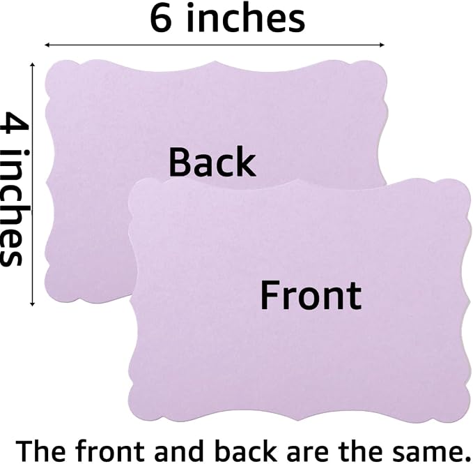 50 Pack Blank Kraft Greeting Cards, Purple, 5 Colors, 4x6IN