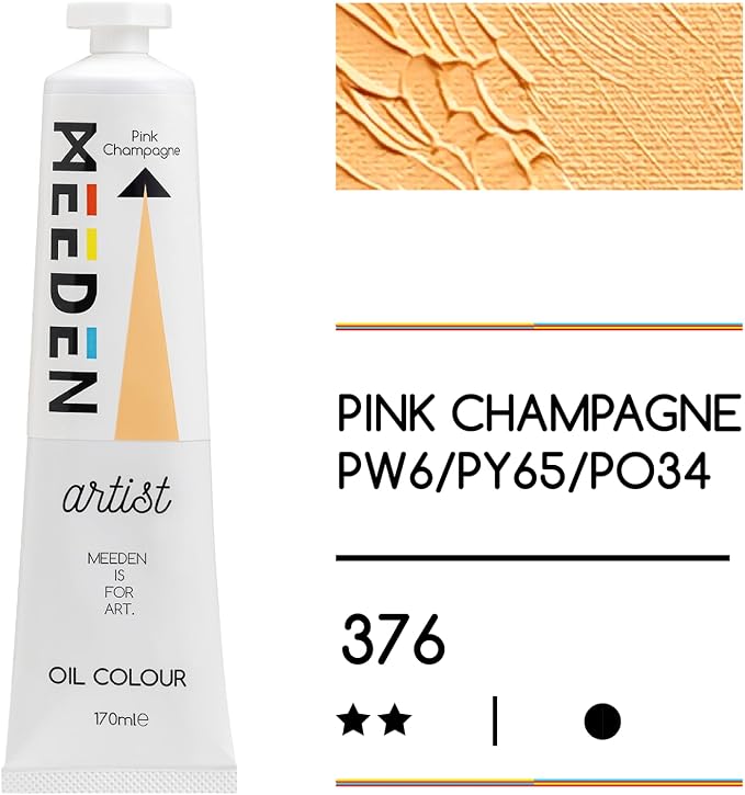 MEEDEN Artist Grade Oil Paint: Pink Champagne - 170ml/5.7oz Tube | Professional Art Paints and Supplies for Canvas Painting