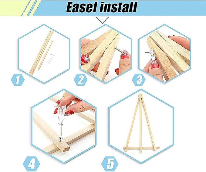 Cat Paint by Numbers Kit for Adults with Framed Canvas&Wooden Easel, DIY Acrylic Paint by Numbers Kits on Canvas, Cat with Flower Drawing Paintwork Arts and Crafts for Home Wall Decor 12x16inch