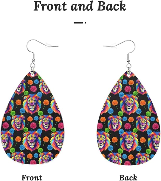 Math Formula Equation Black Drop-Shaped Earrings 2.2 x 1.5 Inches