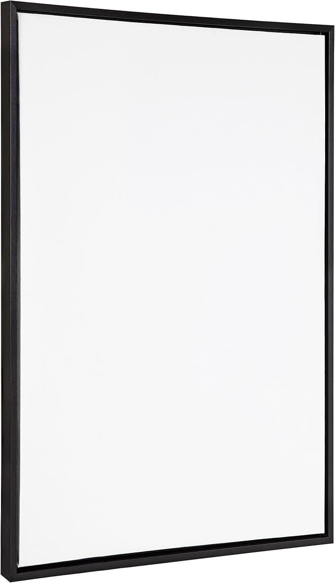 Kate and Laurel Sylvie Blank Framed Canvas Wall Art, 28x38 Black, Modern Empty Canvas for Paint-Your-Own Art, Premium Canvas Already Framed