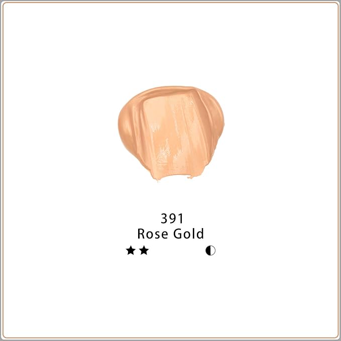 Artecho Acrylic Paint, Rose Gold Paint (120ml / 4.05oz) Tubes, Art Craft Paints for Canvas, Rock, Stone, Wood, Fabric, Art Supplies | Semi Glossy Finish, High Pigment Rich Color Craft Paint for Canvas, Rocks, Wood, Fabric, Ceramic, Non-Toxic