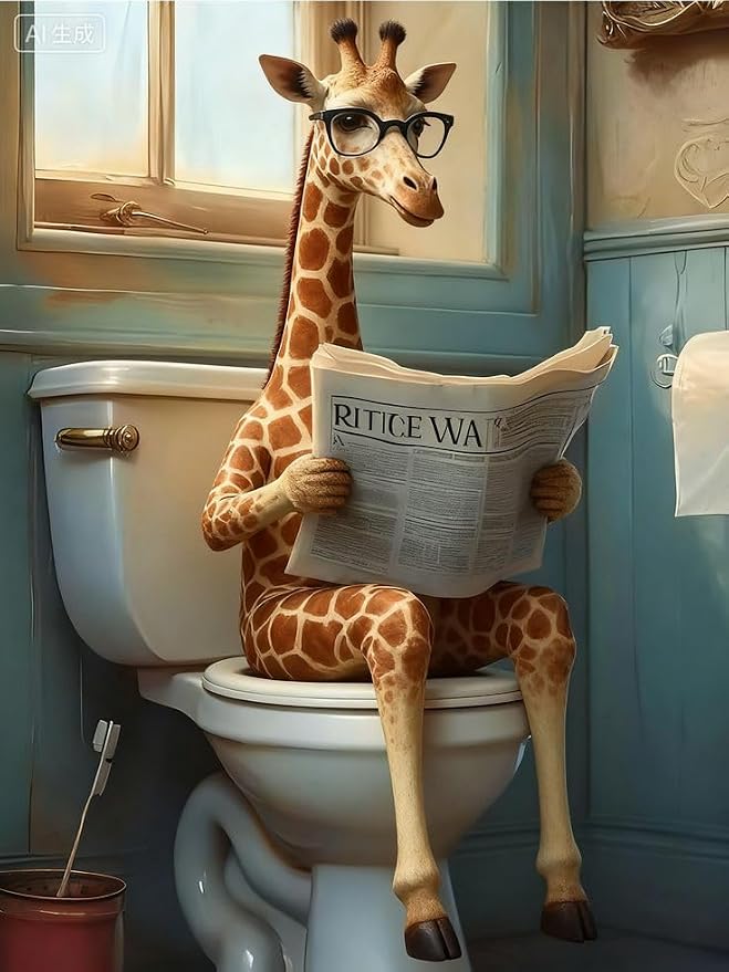 Yunruily Paint by Numbers Kits for Adults - Giraffe Adult Paint by Number Kits on Canvas,Paint by Number Adult for Gifts Home Wall Decor 16x20inch