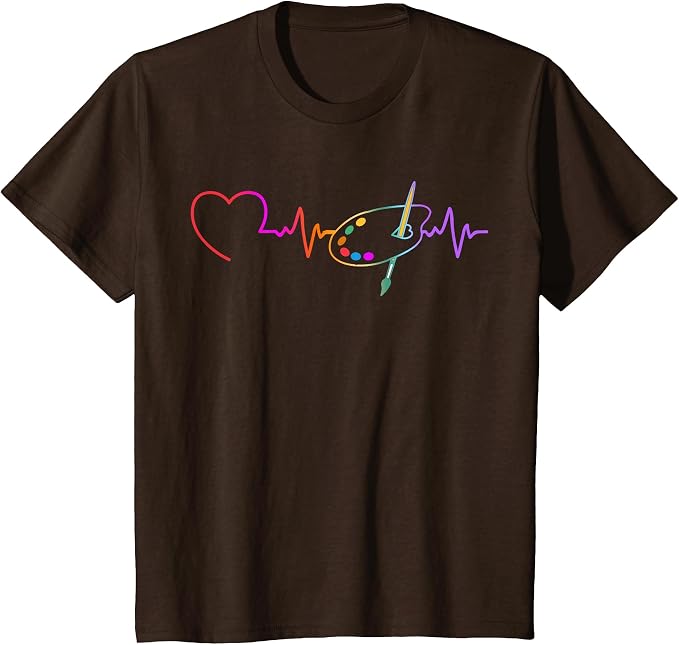 Funny Paint Palette Brush Artist Painter Art Teacher Men Kid T-Shirt