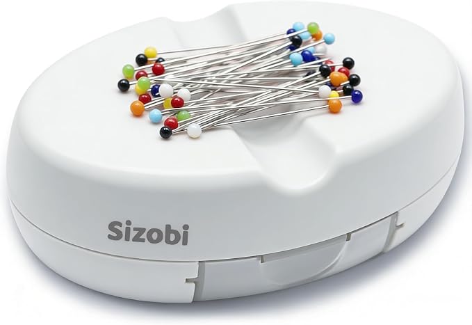 Sizobi Magnetic Pin Cushions for Sewing with 100Pcs Ball Head Straight Pins
