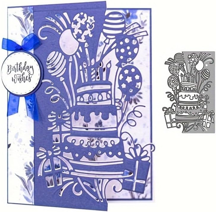 Lapoo Words Cutting Die for Scrapbooking - Durable, Cut Stencils for DIY Scrapbook Photo Album Decorative Paper Card, Card Making Supplies Party Wedding Decorations (Cake 5.9 x 3.9 in)