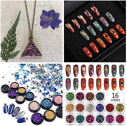 Crushed Glass Irregular Metallic Chips Sprinkles Chunky Glitter Red 100g 2-4mm for Nail Arts Craft DIY Vase Filler Epoxy Resin Mold Scrapbooking Jewelry Making Decoration (Red, 2-4mm)