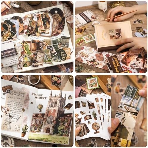 Scrapbook Supplies Kit, Cottagecore Aesthetic Junk Journal Scrapbook Kit