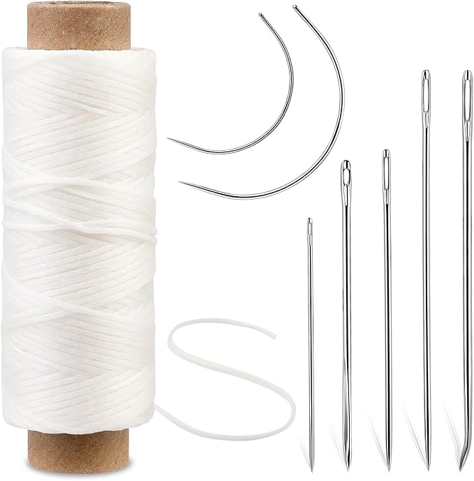 Waxed Thread 55 Yards, Leather Sewing Waxed Thread Upholstery
