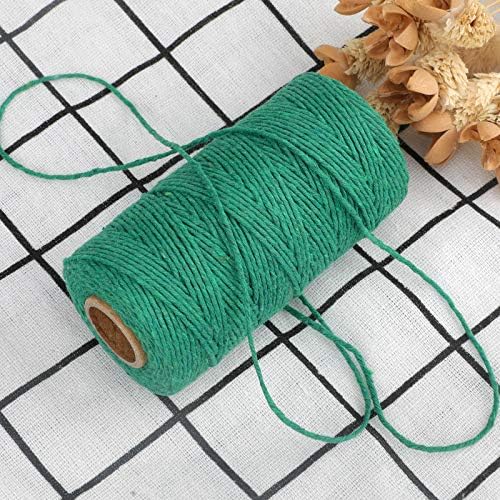 jijAcraft Green Twine String, 328 Feet St. Patrick's Day Bakers Twine String, 2MM Heavy Duty Packing String for St. Patrick's Day DIY Crafts Decoration, Gift Wrapping, Present Craft Wrapping