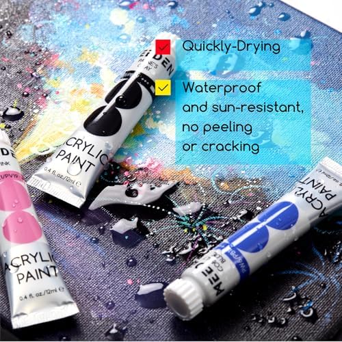 MEEDEN Beginners Acrylic Paint Set: 24 Colors 12ml/0.41 fl oz