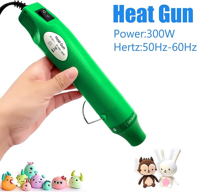 Heat Gun, Mini Hot Air Gun for Crafting Embossing Shrink Wrap, Green | DIY Crafts, Portable, Embossing, Shrink Wrapping, Drying Paint