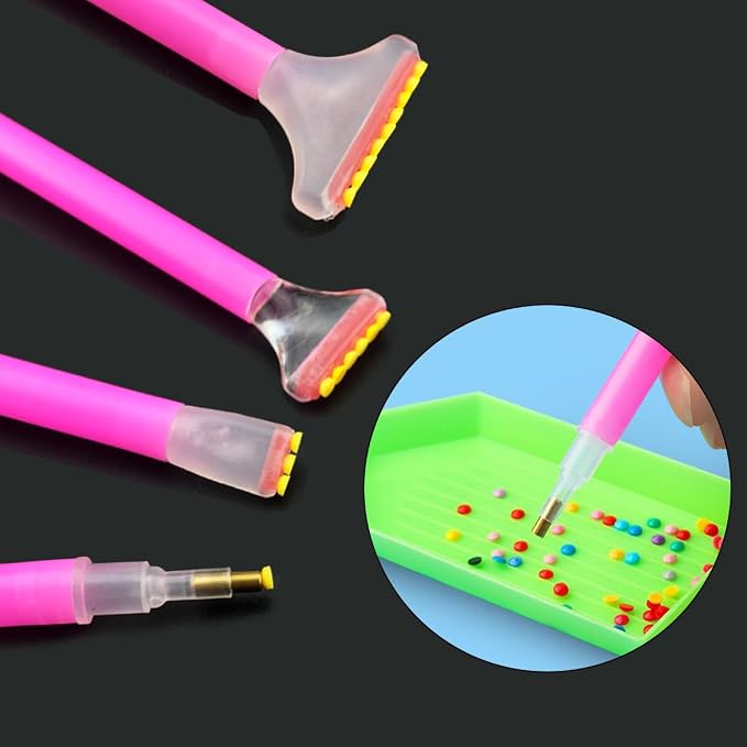 BinarySky 16 PCS Diamond Painting Tools Set | Accessories with Pen, Glue Clay, and Plastic Trays for DIY Diamond Painting