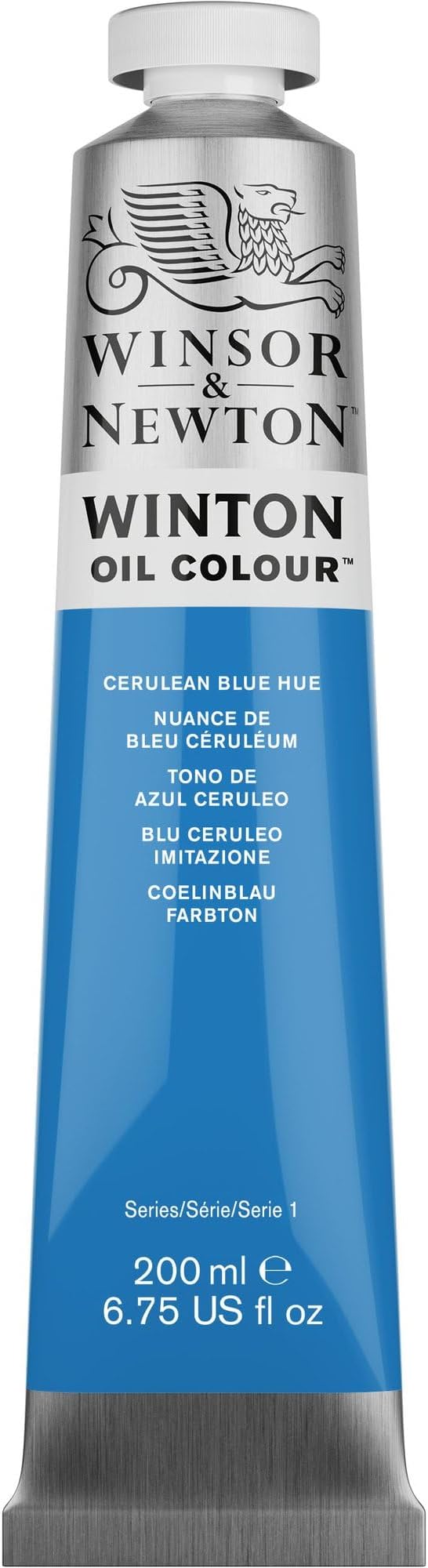 Winsor & Newton Winton Oil Color, 200ml Tube, Cerulean Blue Hue | High-quality pigments, Durable, Lightfast, Permanent, Uniform Consistency, Great Pigment Load