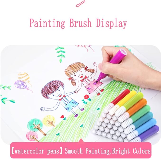 DLUCKY 208 PCS Art Supplies Drawing Art Kit Adults for Kids Art Set,Pink