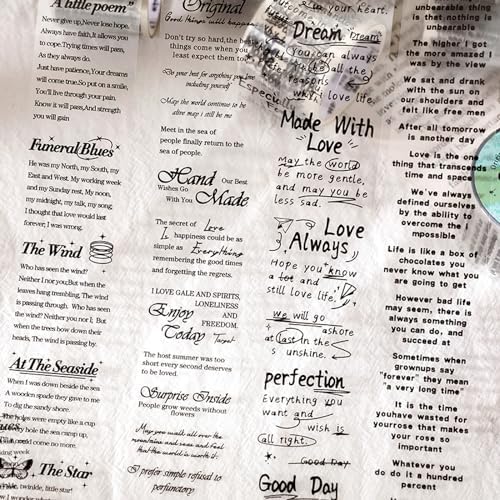Alideco 6 pcs Decorative Adhesive Tapes Cartoon PET Tape Great for Bullet Journal Supplies, Arts, Scrapbook, DIY Crafts, Planners (shiguangshugao)
