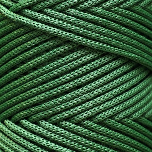 Makromecity, Premium Polyester Macrame Cord 3mm x 131 Yards (394 feet) 3mm Polypropylene Benetton Grren Macrame Cord Crochet Macrame Bag Cord Crafts for Wall Hangings, Bags, Underplate
