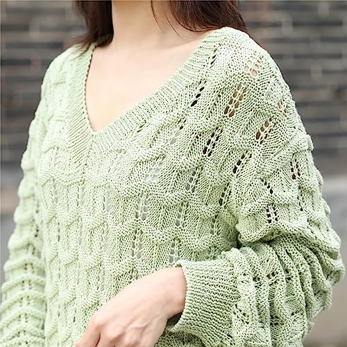 Fine Weight Knitted and Crocheted Cotton Yarn, 100% Long Staple Cotton Yarn, Baby Sports, 2 Packages of 100g/3.52oz (Per Skein 50g/162yards) - Tender Green