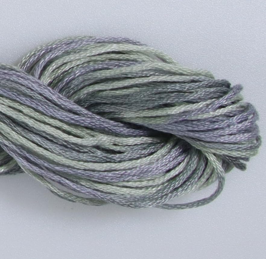 KCS Big skeins of 25 Meters Size 25 Color Variegated Cross Stitch Stranded Threads,6 skeins,4015
