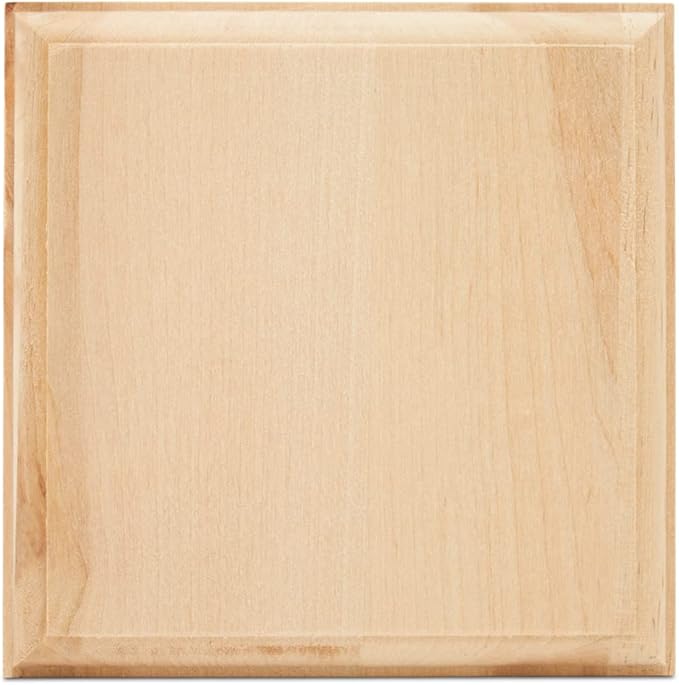 Unfinished Wooden Coasters 4.7", Pack of 1 Wood Squares for Crafts Mini Wood Blanks DIY Coasters Square Pieces, by Woodpeckers