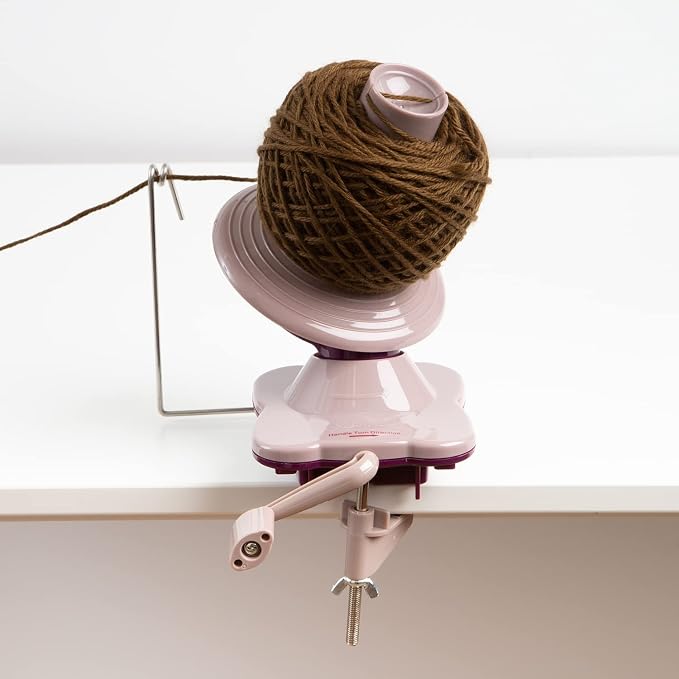 Knit Picks Yarn Ball Winder for Knitting and Crocheting (Purple) | Manual ball winder that winds up to 100g or 3.5 ounces of yarn into a cake