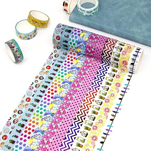 30 Rolls Gold Foil Washi Tape - 15mm Wide Cute Masking Tape for Scrapbook, Bullet Journal, Planner, Arts & Crafts