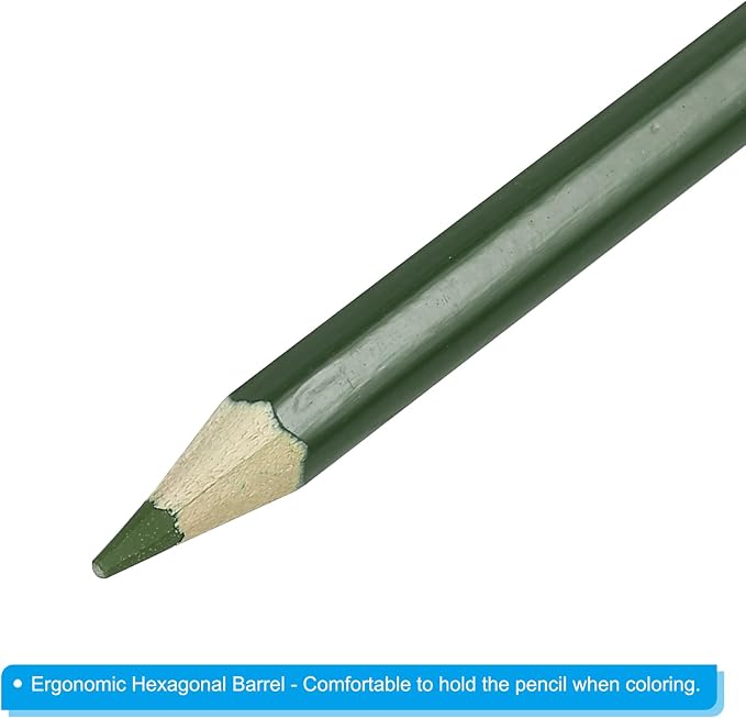 PATIKIL Watercolor Pencil, 12Pcs Water Soluble Pencils for Blending, Coloring, Sketch Drawing, Painting, Olive Green