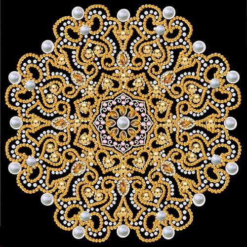 DIYBEADDOT Mandala Flower Painting Kits for Adults,5D Diamond Art Painting Kits for Beginner, DIY Crystal Rhinestones Diamond Painting for Home Wall Decoration 11.8 X 11.8 Inch