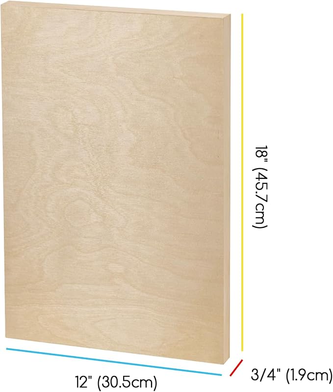 MEEDEN Unfinished Wood Canvas Board:12x18 Canvas Panel Pack of 2