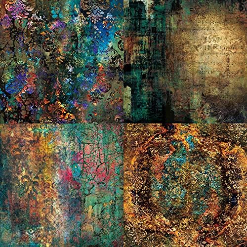 Scrapbook Paper Pad 6x6 Mixture Colored Designs, Single-Sided Decoupage Sheets, Colorful Cardstock for Scrapbooking, DIY Backgrounds, Cardmaking Supplies, Junk Journal Crafts - 24 Pcs