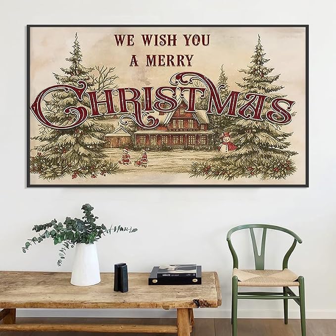 Meothan 5D Large Christmas Diamond Art Kits for Adults (27.6x15.8inch) | Christmas Diamond Painting Kits for Adults, Full Drill Diamond Gem Art Dots Paintings kits for Home Wall Decor Gifts(70x40cm)