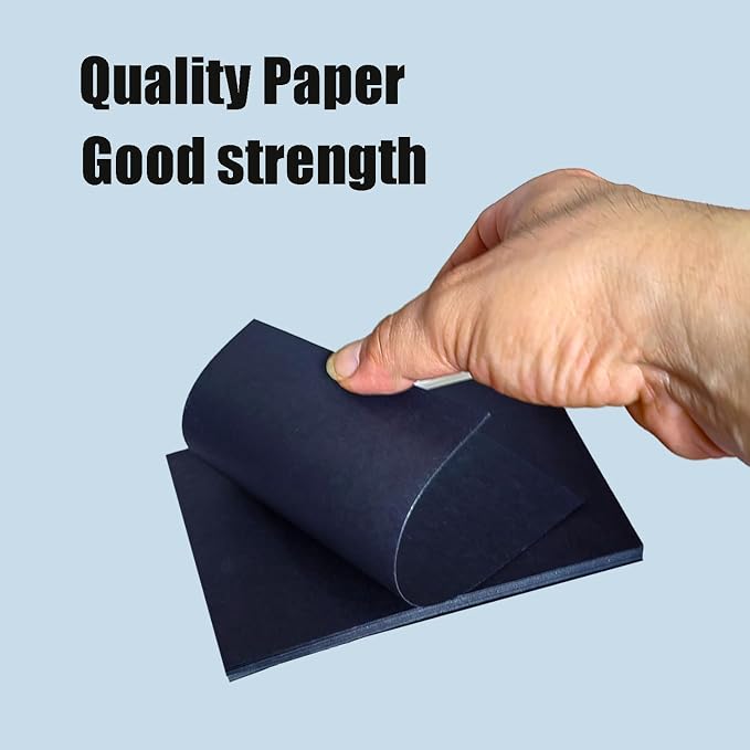 Black Cardstock Paper, 50 Pack 5x7 Inches, 92lb